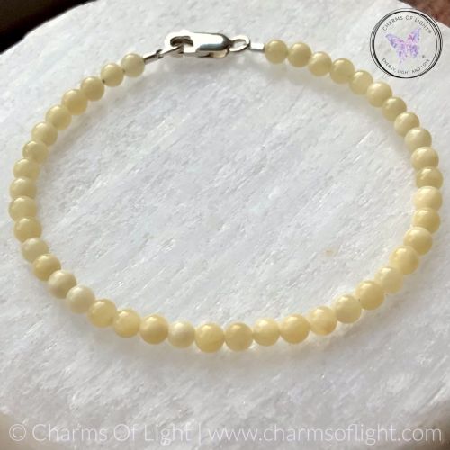 Yellow Calcite - Ambronite - Beaded Bracelet